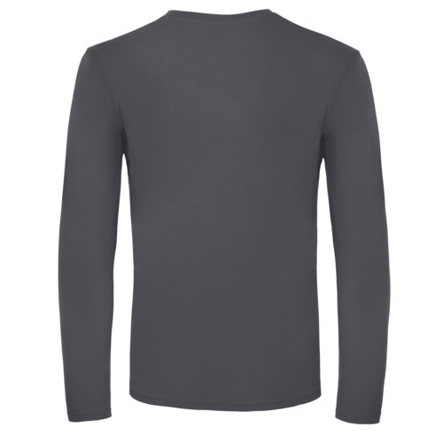 Dark gray cotton long-sleeved shirt for men.