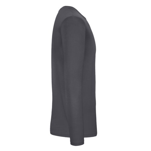 Dark gray cotton long-sleeve shirt for men.