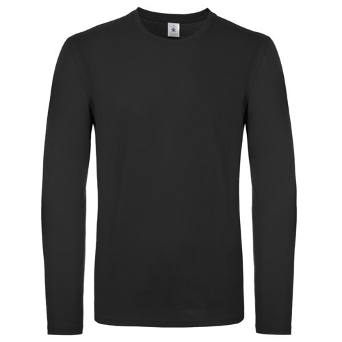 Black cotton long-sleeved shirt.