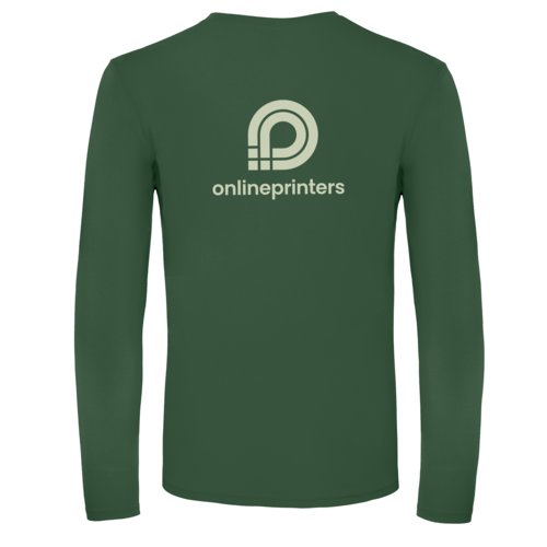 Dark green cotton long-sleeve shirt for men.
