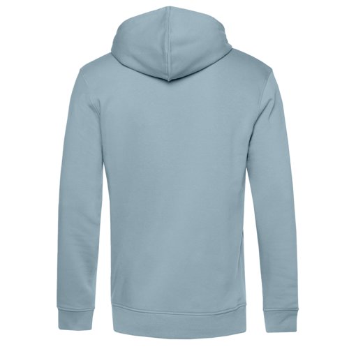 Light blue cotton blend hoodie with hood.