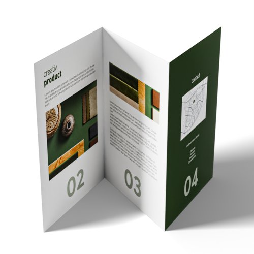 Paper leaflet with UV varnish