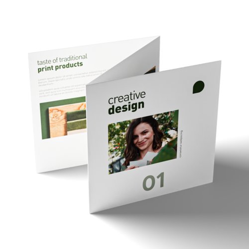 Paper leaflet with multiple pages to unfold.
