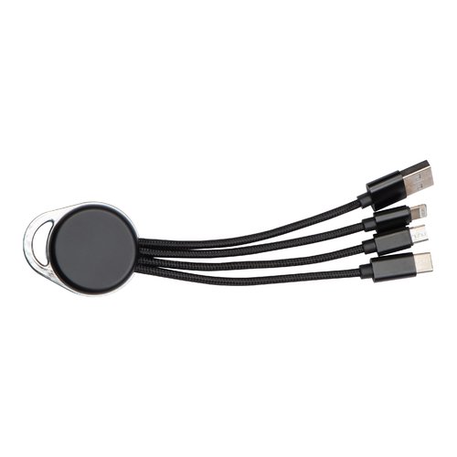 Black cable set with multiple connectors.