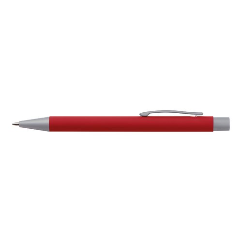 Red writing set with ballpoint pen and pencil.