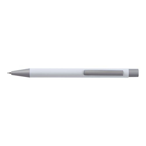 White writing set with ballpoint pen and case.