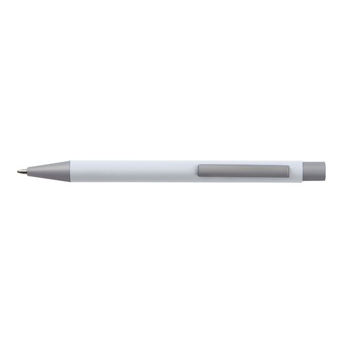 White writing set with ballpoint pen and case.