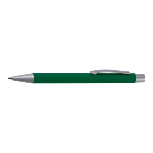 Green writing set with ballpoint pen and case.