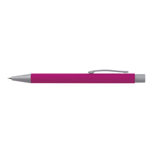 Pink writing set including a ballpoint pen and a pencil.