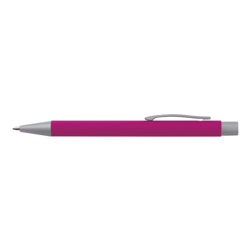 Pink writing set with ballpoint pen and case.