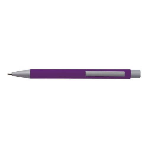 Purple writing set with ballpoint pen and case.