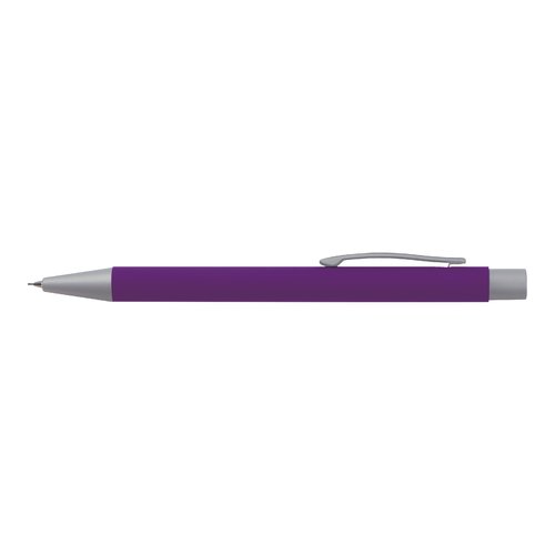 Purple writing set with ballpoint pen and mechanical pencil.