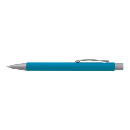 Light blue writing set with ballpoint pen and gift packaging.