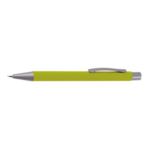 Apple green writing set including ballpoint pen and pencil.