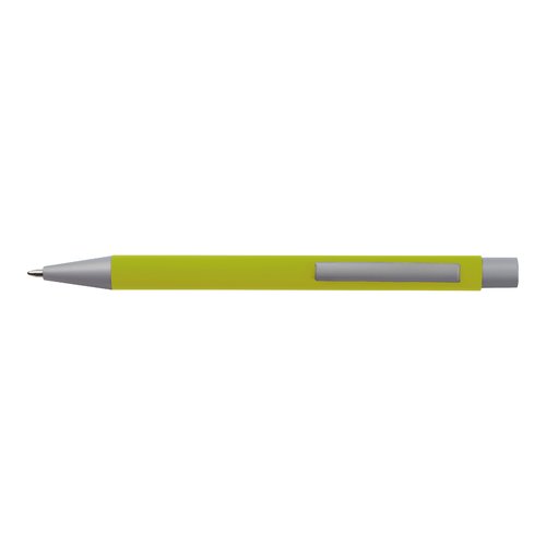 Apple green writing set with ballpoint pen and case.