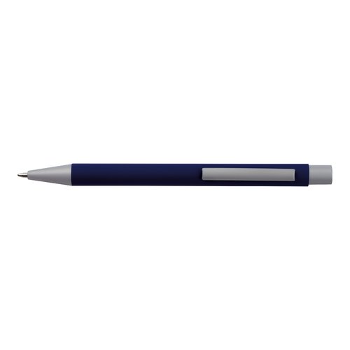 Dark blue writing set with ballpoint pen and case.