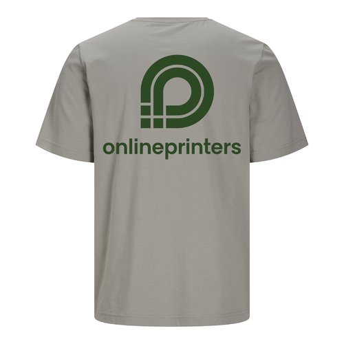 Grey organic cotton t-shirt, unisex fit.