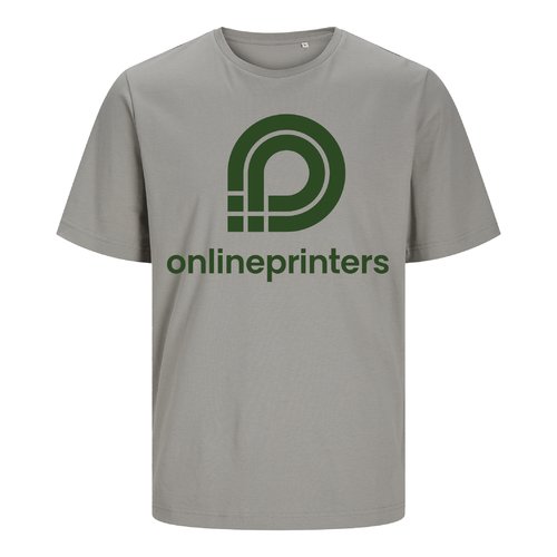 Gray organic cotton T-shirt in a unisex fit.
