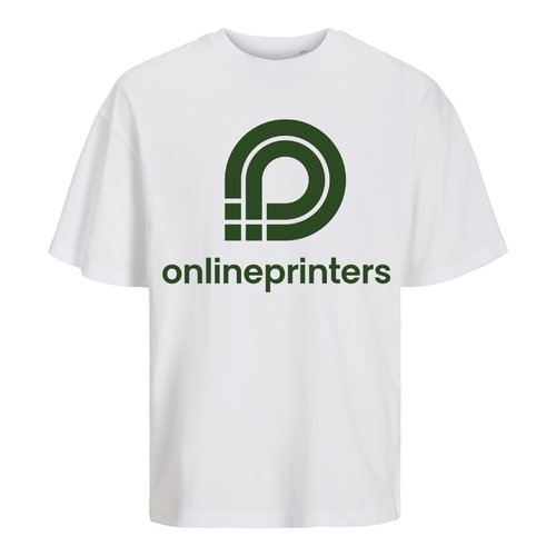 White organic cotton oversized t-shirt, unisex.