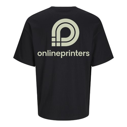 Black organic cotton unisex oversized T-shirt.