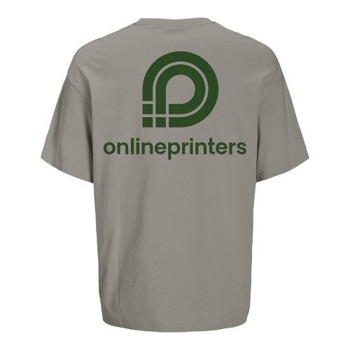 Grey organic cotton oversized T-shirt, unisex.