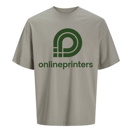Gray organic cotton oversized T-shirt, unisex.
