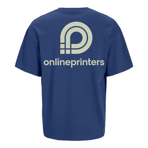 Dark blue unisex oversized t-shirt made of organic cotton.