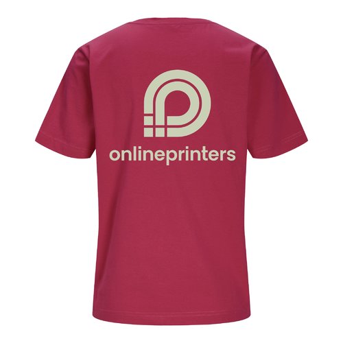 Fuchsia organic cotton T-shirt for women.