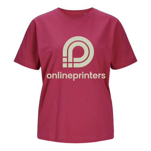 Fuchsia cotton T-shirt for women.