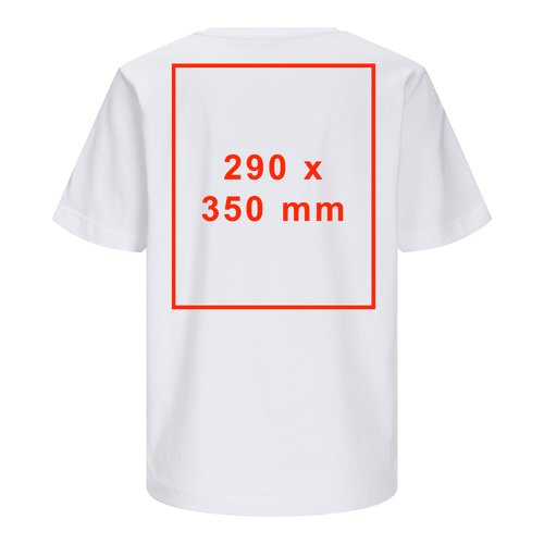 White premium material women's t-shirt with short sleeves.