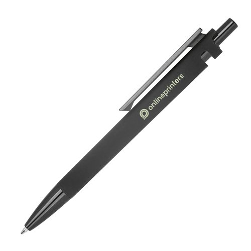 Black recycled ABS ballpoint pen with clip.