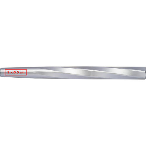 Brass rollerball pen with cap.