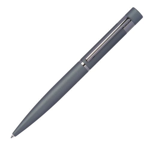 Anthracite writing set with ballpoint pen and case.