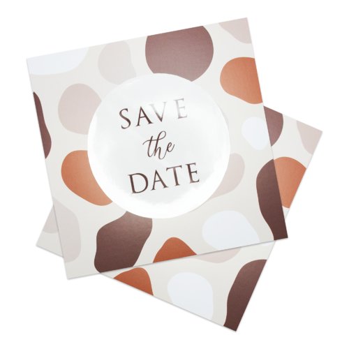 Square paper card with partial UV varnish.