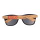 Sunglasses with plastic frame and cork temples.