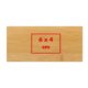 Light wood desk clock in a rectangular design.