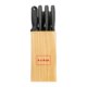 Light wooden knife block for various knives.