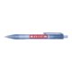Recycled ballpoint pen with clip and push mechanism.