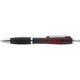 Black ballpoint pen with clip and push mechanism.