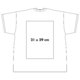 White cotton T-shirt with short sleeves and a round neck.