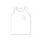 White cotton tank top with an athletic cut.