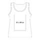 White cotton tank top with round neckline.