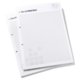 Paper writing pads with holes.