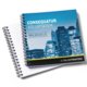 Notepad with spiral binding and squared pages.