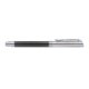 Black carbon fiber fountain pen with clip.