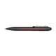 Black ballpoint pen with twist mechanism and touchpad stylus.