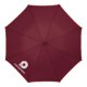 Burgundy automatic umbrella with cover.