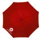 Red automatic umbrella with handle and cover.