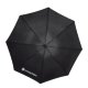 Black storm umbrella with sturdy frame.