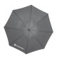 Grey fabric umbrella, windproof with automatic function.